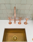 Copper Bridge Faucet, Vintage Kitchen Sink Faucet, Copper Tap
