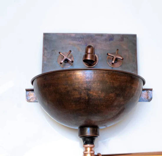 Copper Wall Mounted Bathroom Sink