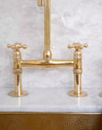 Antique Solid Brass Kitchen Bridge Faucet