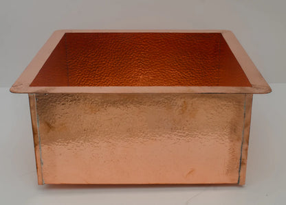 Solid Copper Undermount Sink, 14 gauge Kitchen Sink, Island Sink, Outdoor Sink