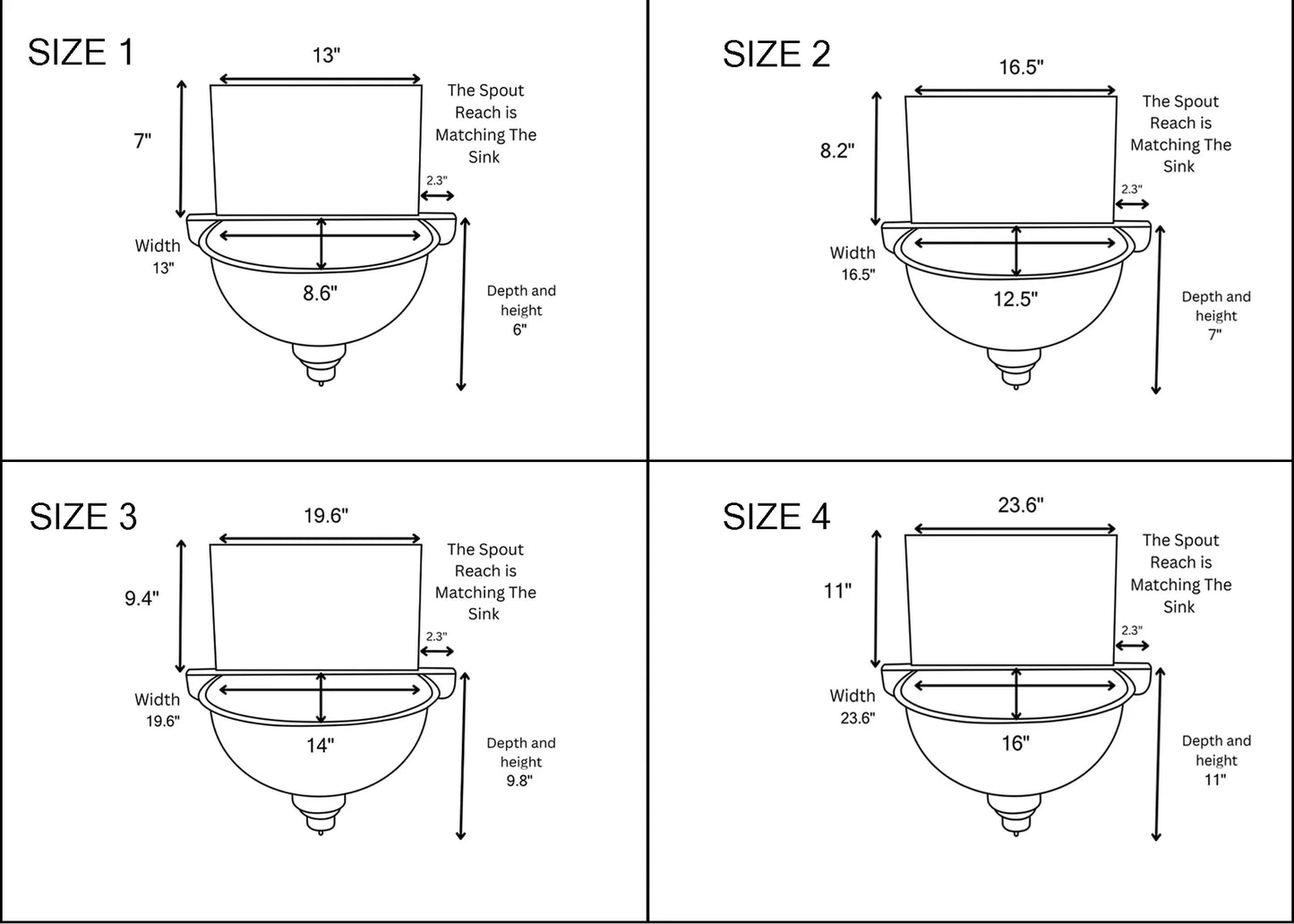Copper Wall Mounted Bathroom Sink