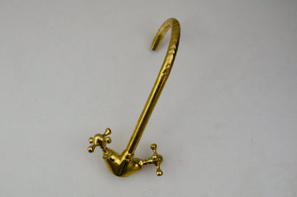 Unlacquered Brass Bathroom Faucet - Single Hole Bathroom Faucet - NORD BRASS
