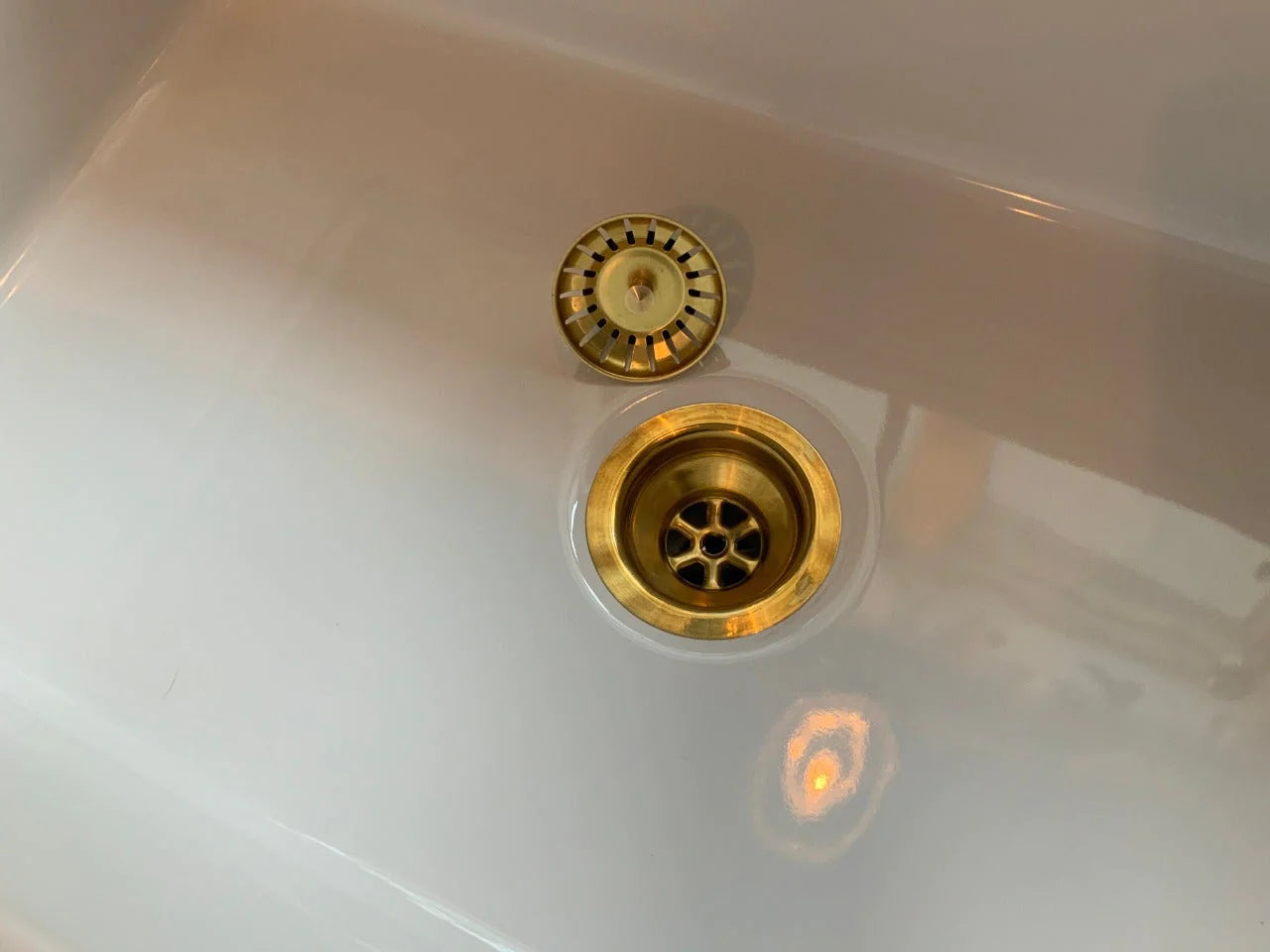 Unlacquered Brass Kitchen Sink Strainer, Sink Waste, Strainer Basket, Drain Cover & Basket Strainer - NORD BRASS