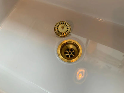 Unlacquered Brass Kitchen Sink Strainer, Sink Waste, Strainer Basket, Drain Cover & Basket Strainer - NORD BRASS