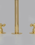 Widespread 3 Holes Solid Brass Faucet, Antique Brass Kitchen Deck Mounted Faucet