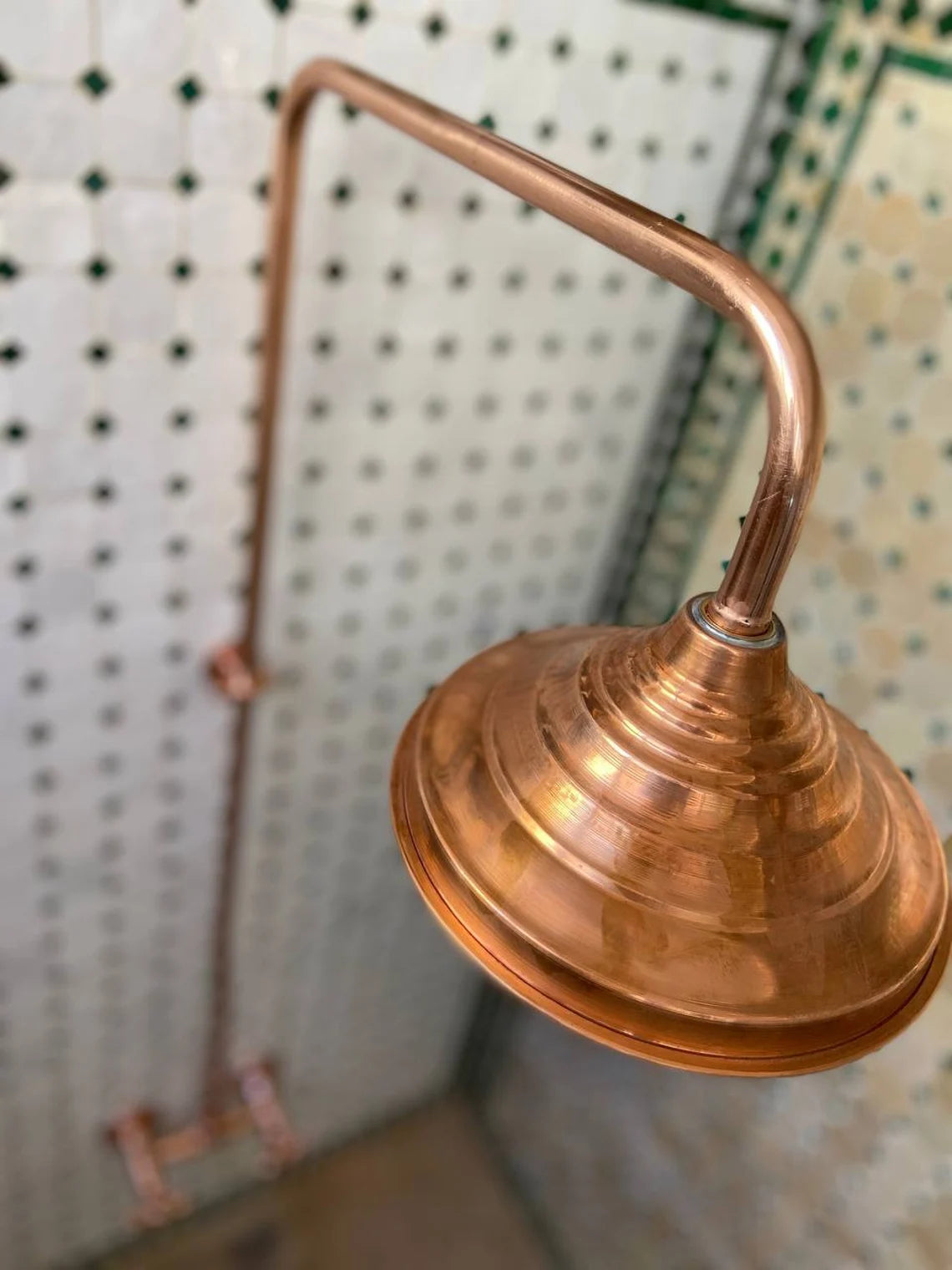 Unlacquered Solid Copper Shower, Copper Outdoor Shower - NORD BRASS