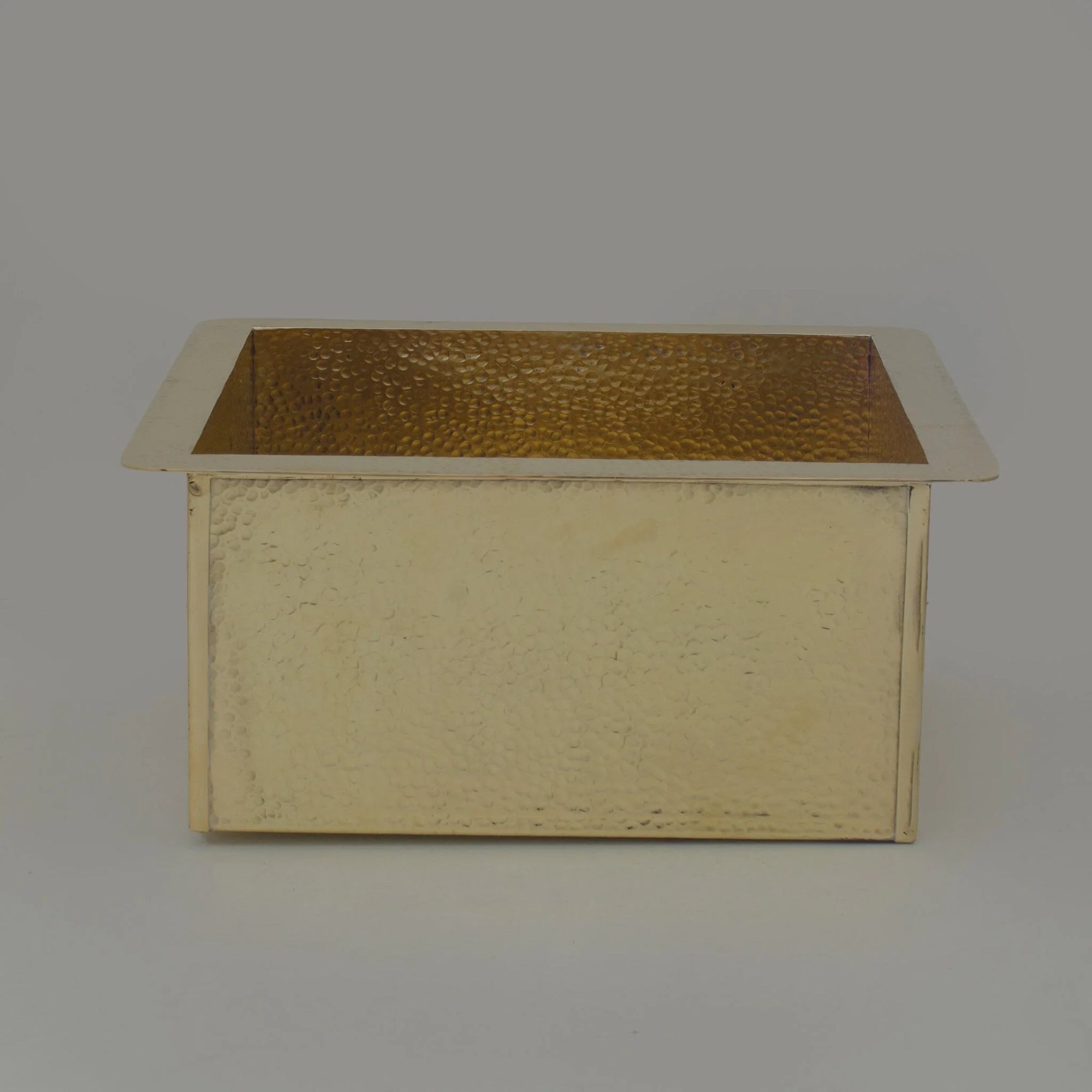 Solid Unlacquered Brass Undermount Hammered Sink, Kitchen Bar Sink, Island Sink, Outdoor Sink - NORD BRASS