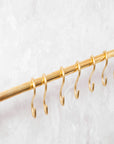 Unlacquered Brass Wall Mount Pot Rail Bar With Hooks, Brass Pot Rack