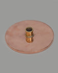 Solid Copper Rain Shower Head, Flat Round Handcrafted Vintage Showerhead, Works Outdoor - NORD BRASS