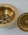 Unlacquered Brass Kitchen Sink Strainer, Sink Waste, Strainer Basket, Drain Cover & Basket Strainer - NORD BRASS