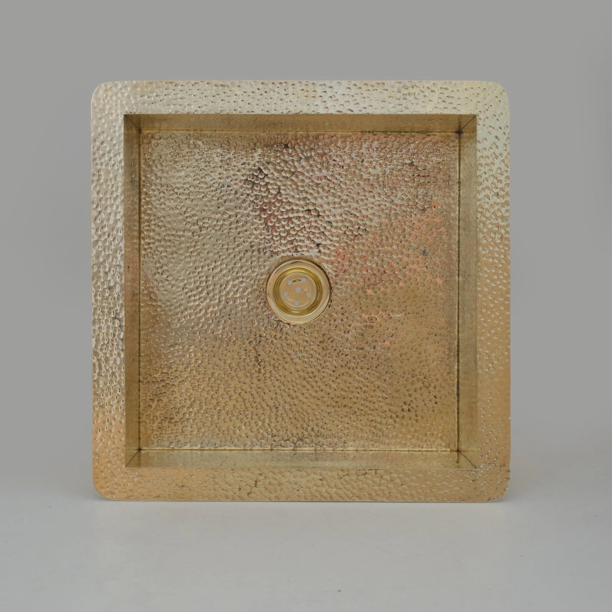 Solid Unlacquered Brass Undermount Hammered Sink, Kitchen Bar Sink, Island Sink, Outdoor Sink - NORD BRASS