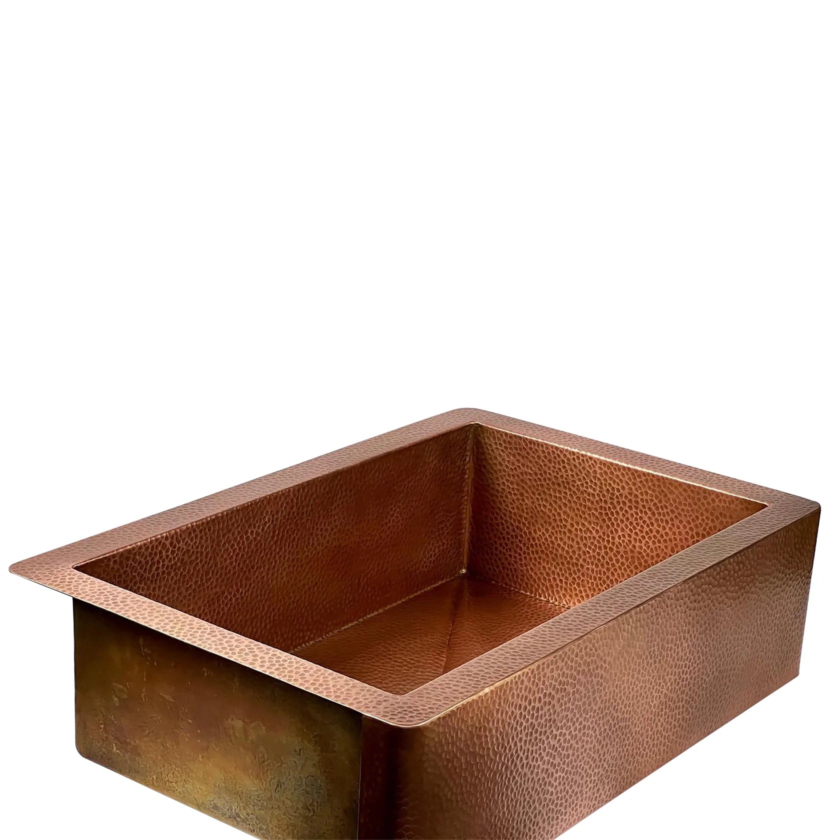 Apron Front Copper Kitchen Sink, Farmhouse Copper Kitchen Sink 14 gauge