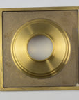 Solid Brass Floor Drain, Unlacquered Square Shower Drain - NORD BRASS