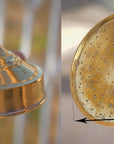 Unlacquered Solid Brass Rain Shower Head, Moroccan Handcrafted Vintage Showerhead, Works Outdoor - NORD BRASS