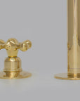 Widespread 3 Holes Solid Brass Faucet, Antique Brass Kitchen Deck Mounted Faucet