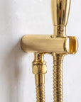 Solid Brass Rainfall Shower - Unlacquered Brass Shower Set - NBCS01
