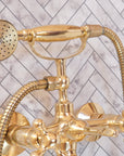 Unlacquered Brass Bath Tub Filler, Brass Wall mounted Tub Filler