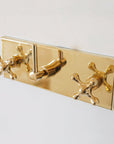 Unlacquered Solid Brass Shower System, Rainfall And Handheld Shower Set
