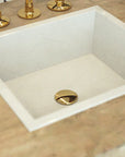 Unlacquered Brass Bathroom Sink Drain, Basin Sink Stopper, Pop up Drain