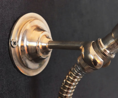 Unlacquered Brass Shower System - Tub Filler Exposed Pipe Rain Shower and Handheld