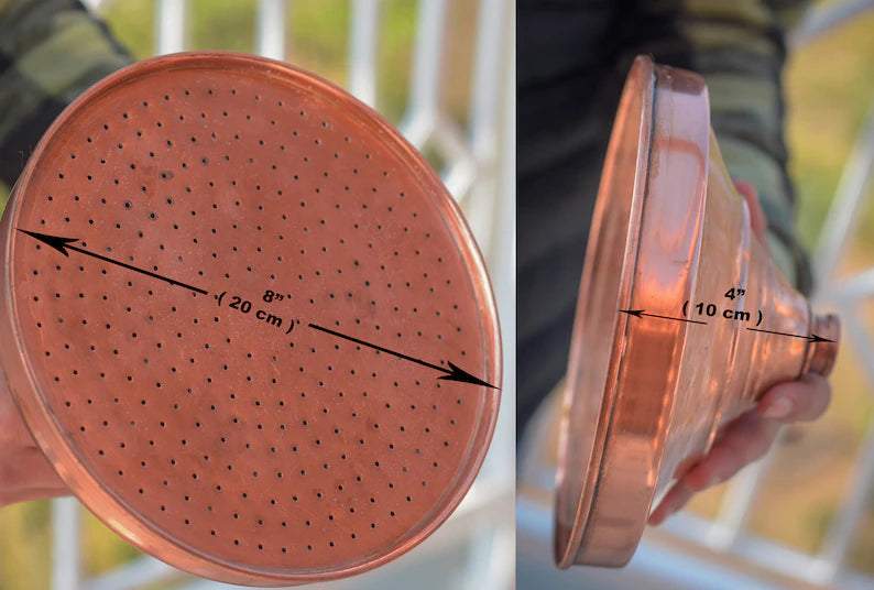 Rain Shower Head, Copper Showerhead, Large Round Showerhead, Works Outdoor - NORD BRASS