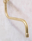 Unlacquered Brass Pot Filler, Antique Traditional Kitchen