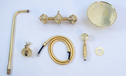 Brass Shower Fixtures - Dual Shower Head - NORD BRASS