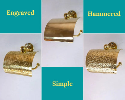 Solid Brass Toilet Paper Holder, Handcrafted Powder Room Roll Holder - NORD BRASS