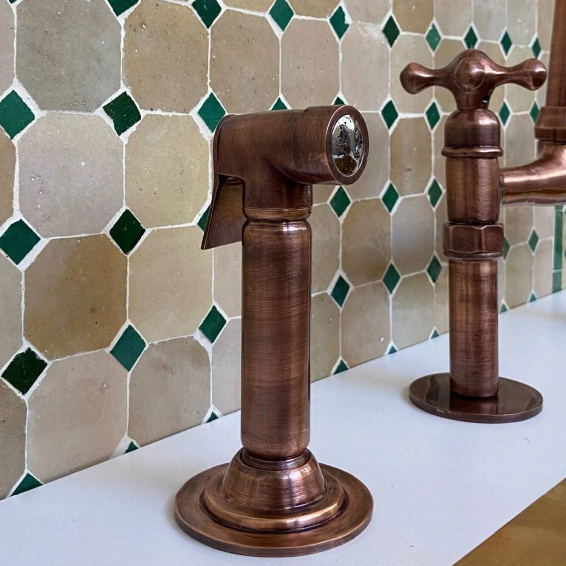 Copper Kitchen Bridge Faucet,Copper Tap - NORD BRASS