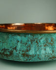 Verdigris Patina Copper Top Mount Bathroom Vessel Sink Vanity
