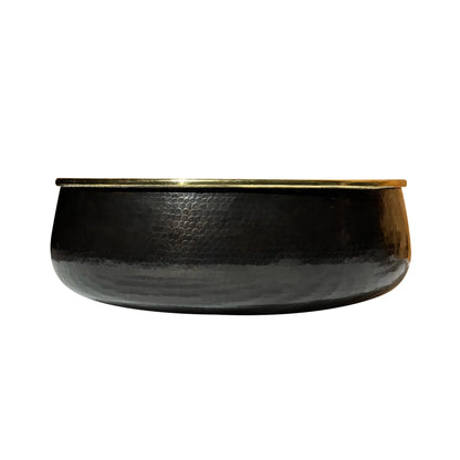 Brass Vessel Sink, Black Round Bathroom Sink