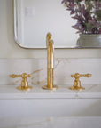 Unlacquered Solid Brass Bathroom Faucet - Brass Classic Vanity faucet