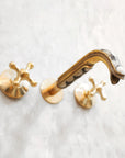 Brass Wall Mounted Faucet for Bathroom