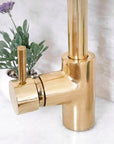 Unlacquered Brass Single Hole Basin Faucet, Brass Mixer Tap, Bar Prep faucet
