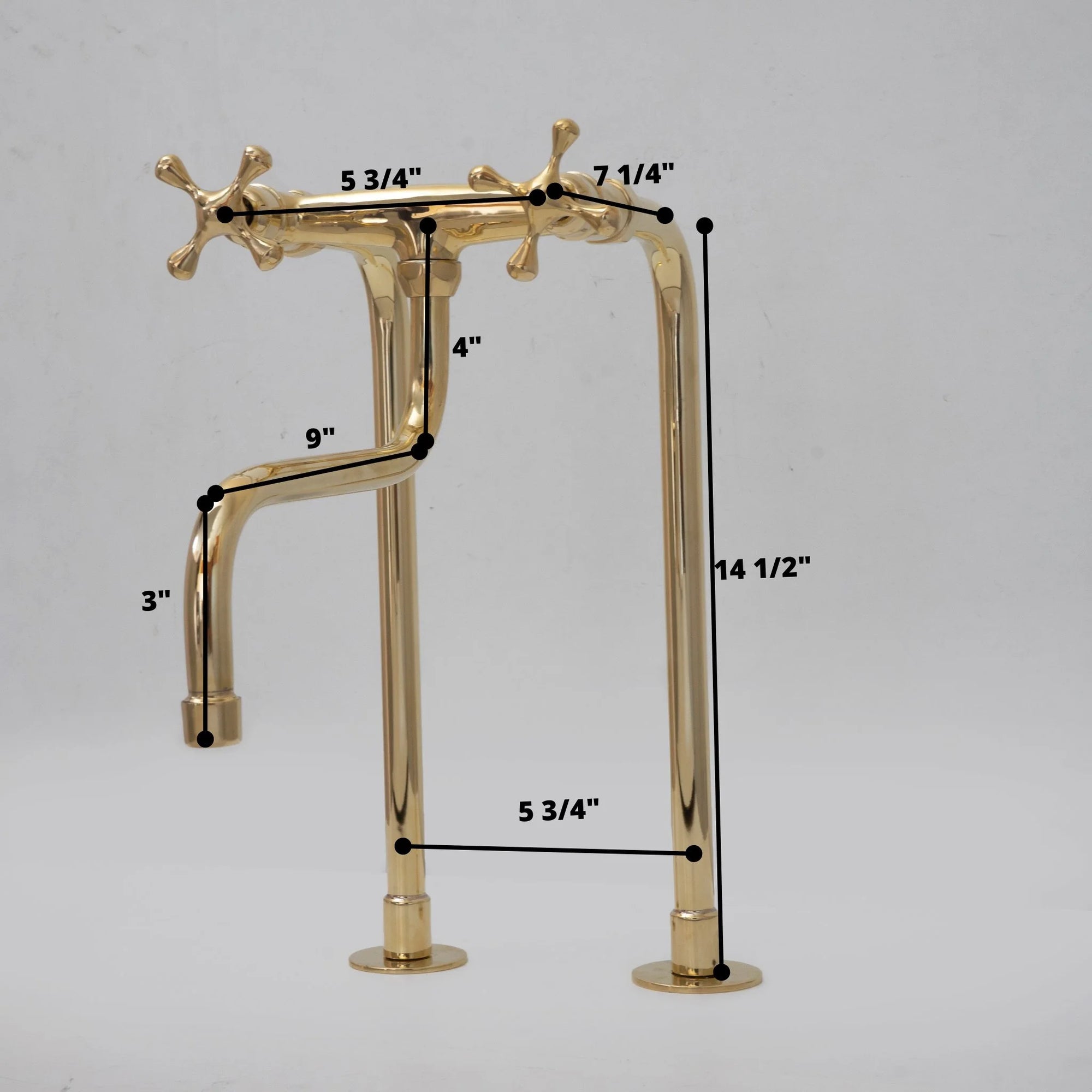 Antique Brass Kitchen Faucet - Unlacquered Brass Faucet - NORD BRASS