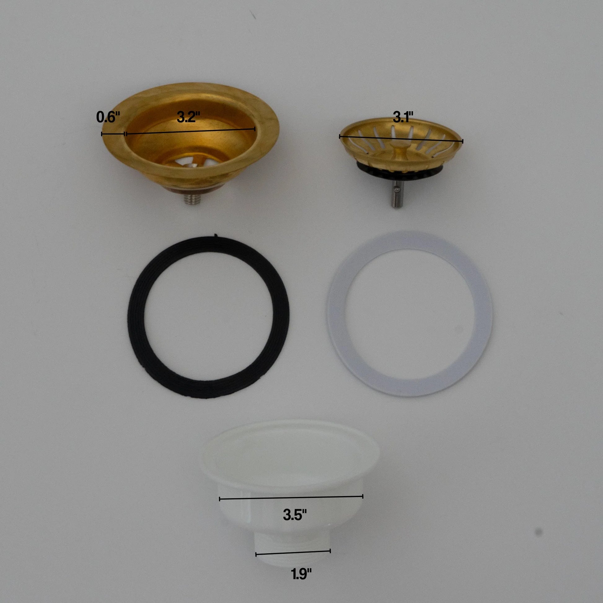 Unlacquered Brass Kitchen Sink Strainer, Sink Waste, Strainer Basket, Drain Cover & Basket Strainer - NORD BRASS