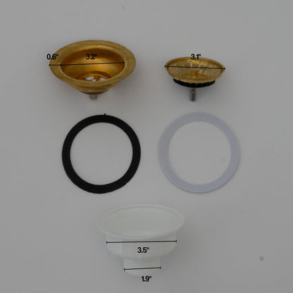 Unlacquered Brass Kitchen Sink Strainer, Sink Waste, Strainer Basket, Drain Cover & Basket Strainer - NORD BRASS