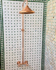 Unlacquered Solid Copper Shower, Copper Outdoor Shower - NORD BRASS