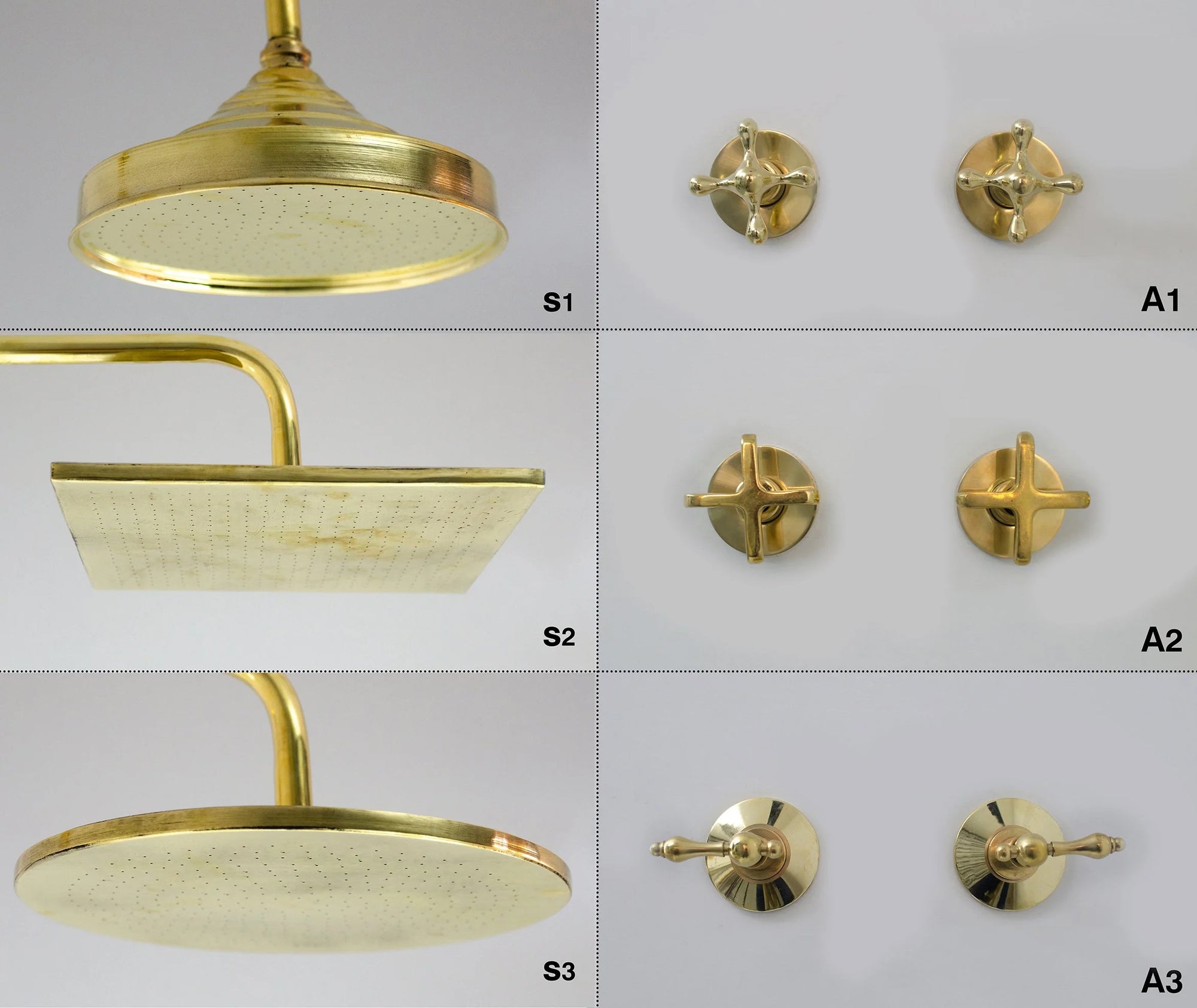 Brass Shower System - Brass Shower Set - NORD BRASS