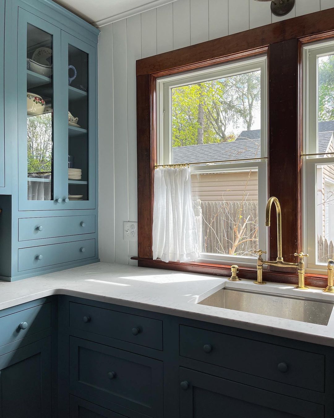 Unlacquered Brass Bridge Kitchen Faucet