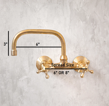 Brass Kitchen Faucet - Vintage Brass Kitchen Faucet
