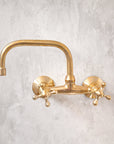 Wall Mounted Solid Brass Faucet For Bathroom and Kitchen