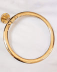 Unlacquered Brass Towel Holder