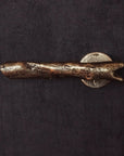 Vintage Brass Door Handle, Tree Branch Design