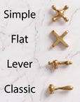 Solid Brass Rainfall Shower - Unlacquered Brass Shower Set - NBCS01