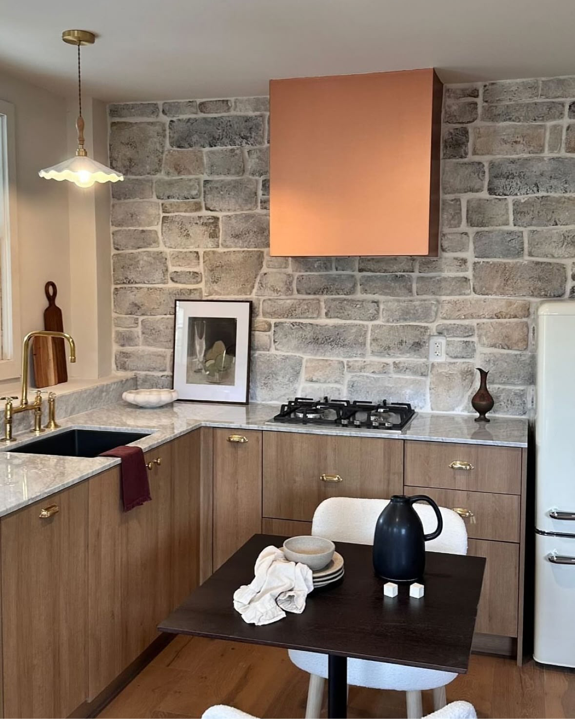 Antique Solid Brass Kitchen Bridge Faucet