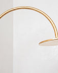 Unlacquered Solid Brass Exposed Shower System with Handheld and Curved Arm Shower
