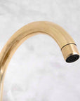 Unlacquered Brass Single Hole Basin Faucet, Brass Mixer Tap, Bar Prep faucet