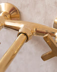 Unlacquered Brass Wall Mount Faucet for Bathroom and Kitchen
