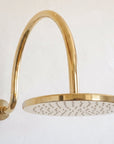 Solid Brass Rainfall Shower - Unlacquered Brass Shower Set - NBCS02